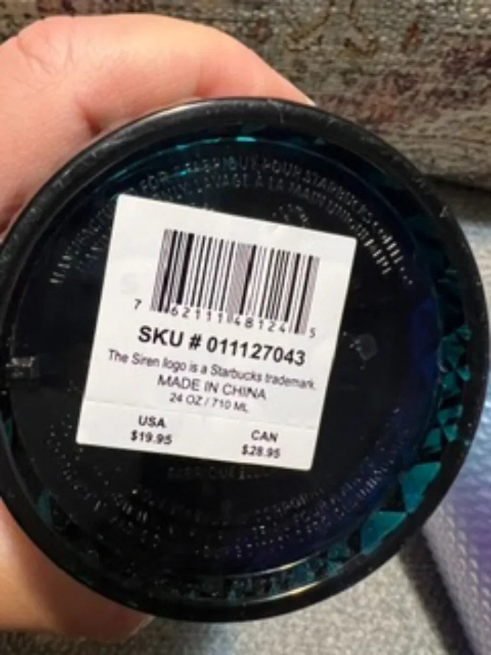 NWT Two Starbucks 24oz. Tumbler/Cups in Iridescent Green & Ombre Lt. Blue/purple